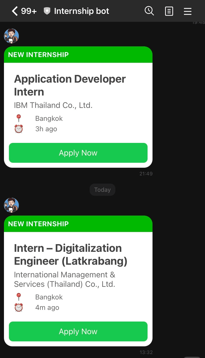 Internship Alert Bot screenshot 7